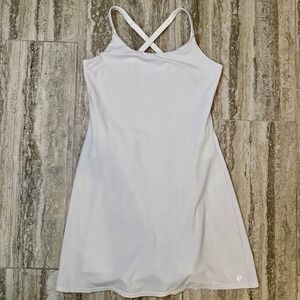 Rhoback White Athletic Dress XS Sleeveless Workout Golf Tennis Crossback Shorts